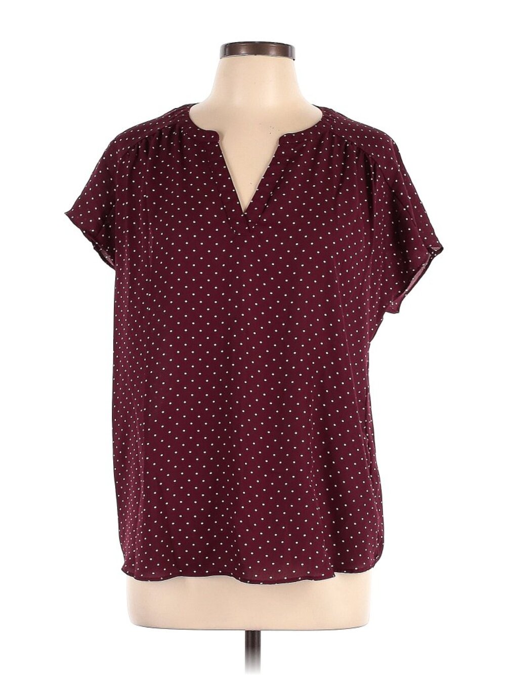 Banana Repulic Factory Store Size L Burgundy Blouse